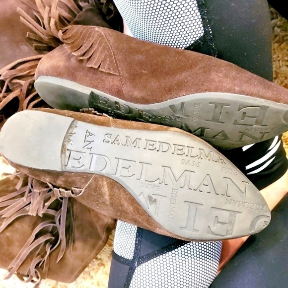 Sam Edelman | Brown Suede Fringe Boot - Picture 4 of 4